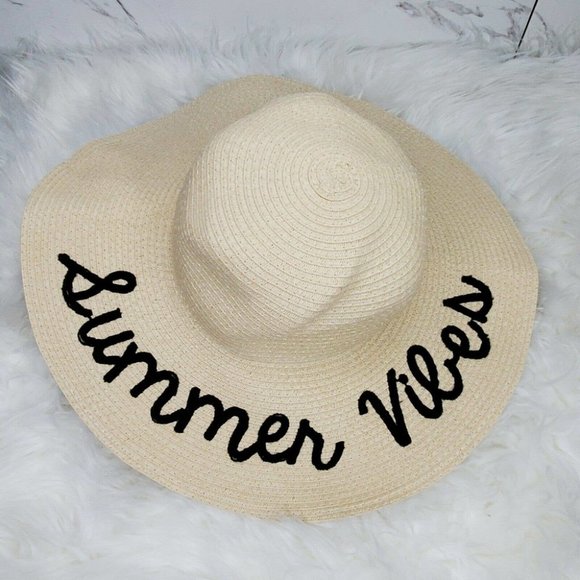 Summer Vibes Accessories - Summer Vibes Straw Floppy Big Beach Hat Summer